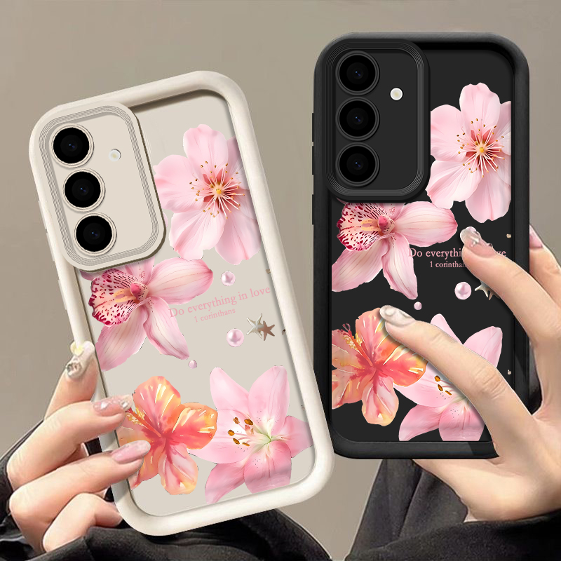 Phone Cases Galaxy A17 - Pink Flowers Phone Case For Samsung