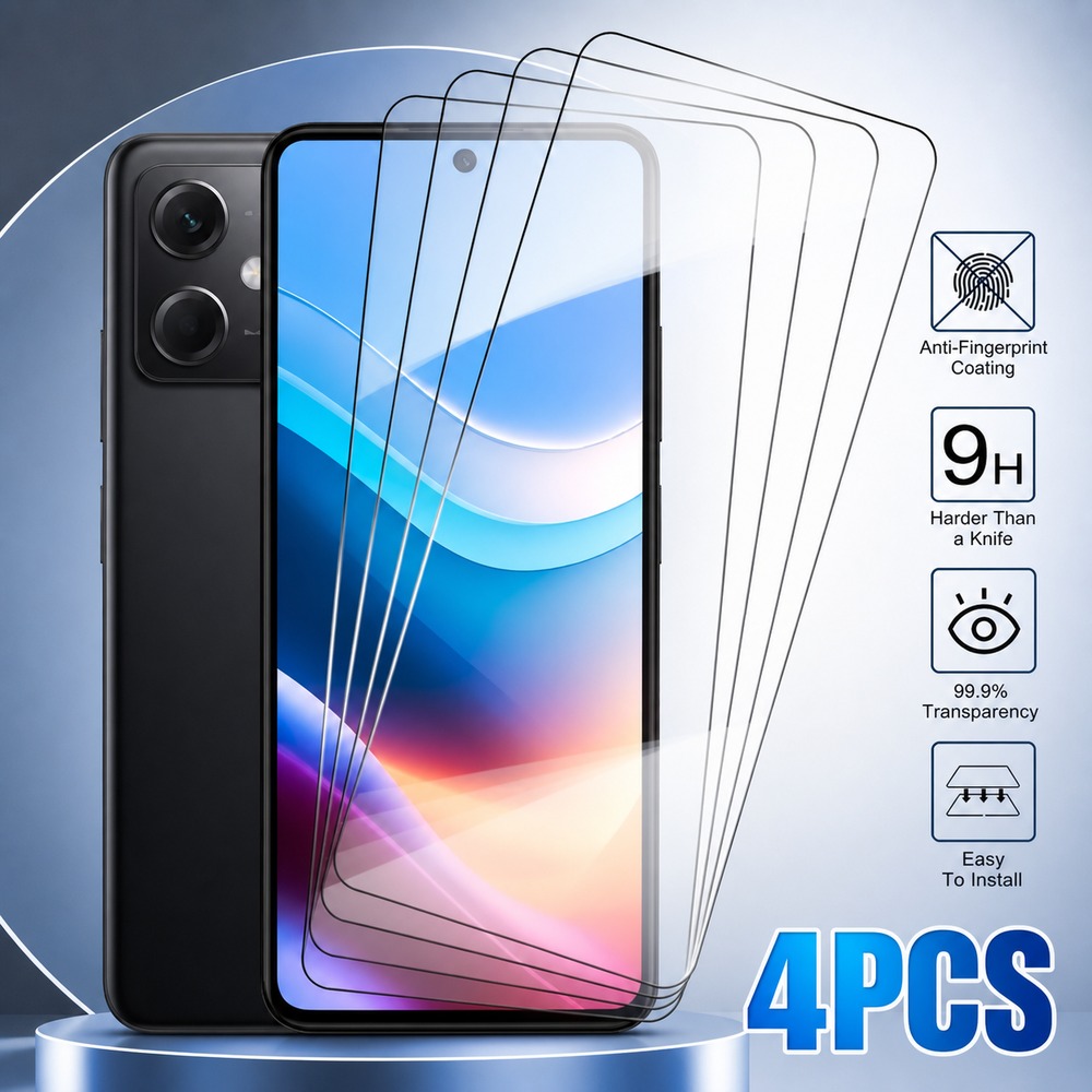 Realme C67 - 4PCS Tempered Glass For Realme C12