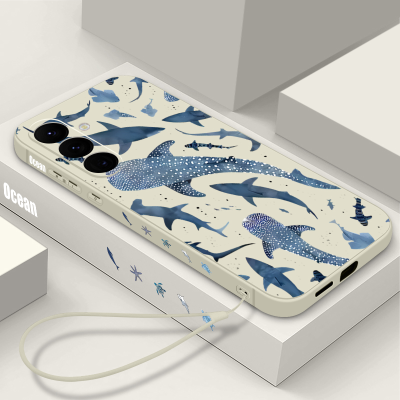 Phone Cases A14 Samsung - Whale Pattern Lanyard Case For Samsung