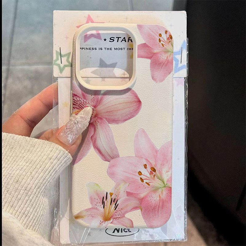 Phone Cases Samsung - Pink Lily Lychee Texture Phone Case