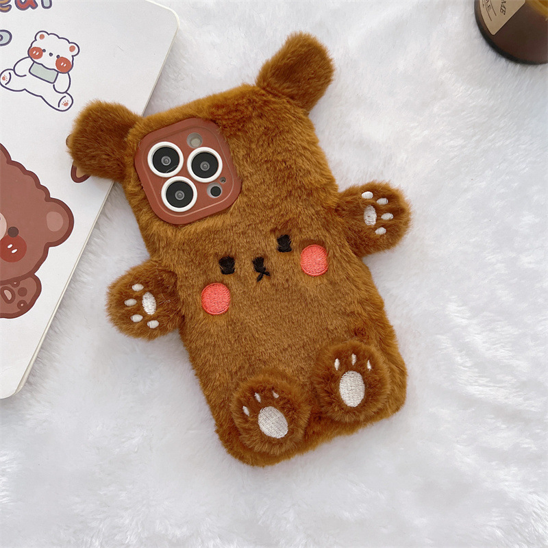 Korean 3D Cartoon Bear Fluffy  - огляд і ціна Phone Cases 13