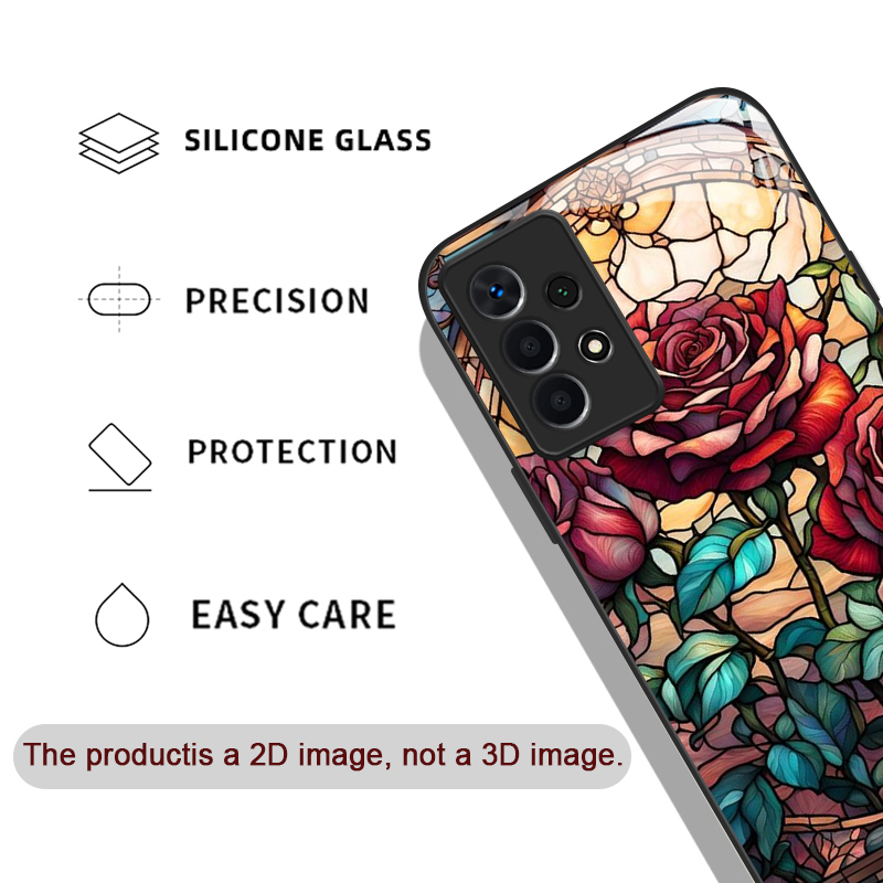 Art Colorful Glass Style Rose  - огляд і ціна Phone Cases A14 Samsung