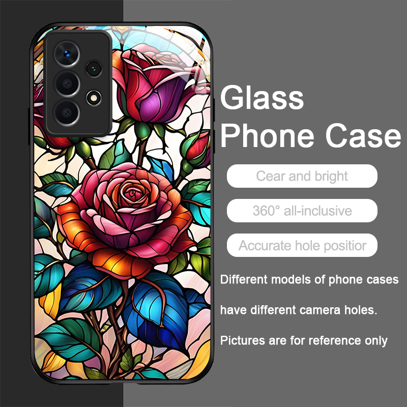Art Colorful Glass Style Rose  - огляд і ціна Phone Cases A14 Samsung