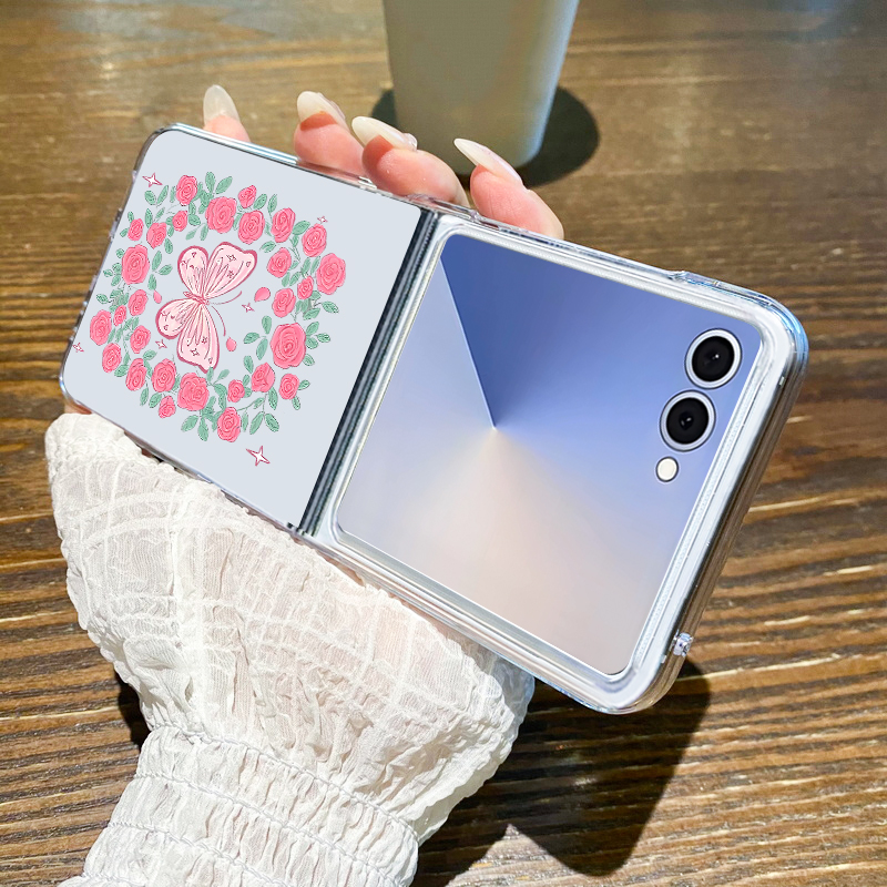Pink Flowers Pattern Phone Cas - огляд і ціна Phone Cases Z Flip 5